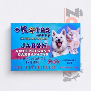 Jabón+kotas anti-pulgas y garrapatas 150 gr